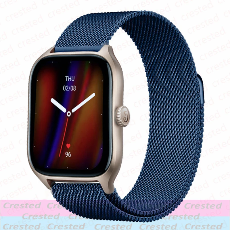 Sleek Milanese Metal Band, 20mm/22mm Adjustable Bracelet Strap