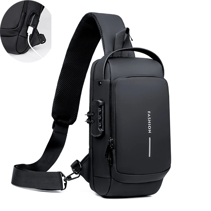 

Men Sling Backpack Cross Body Shoulder Chest Bag Anti-theft Travel Motorcycle Rider Waterproof Oxford Male Messenger Bags