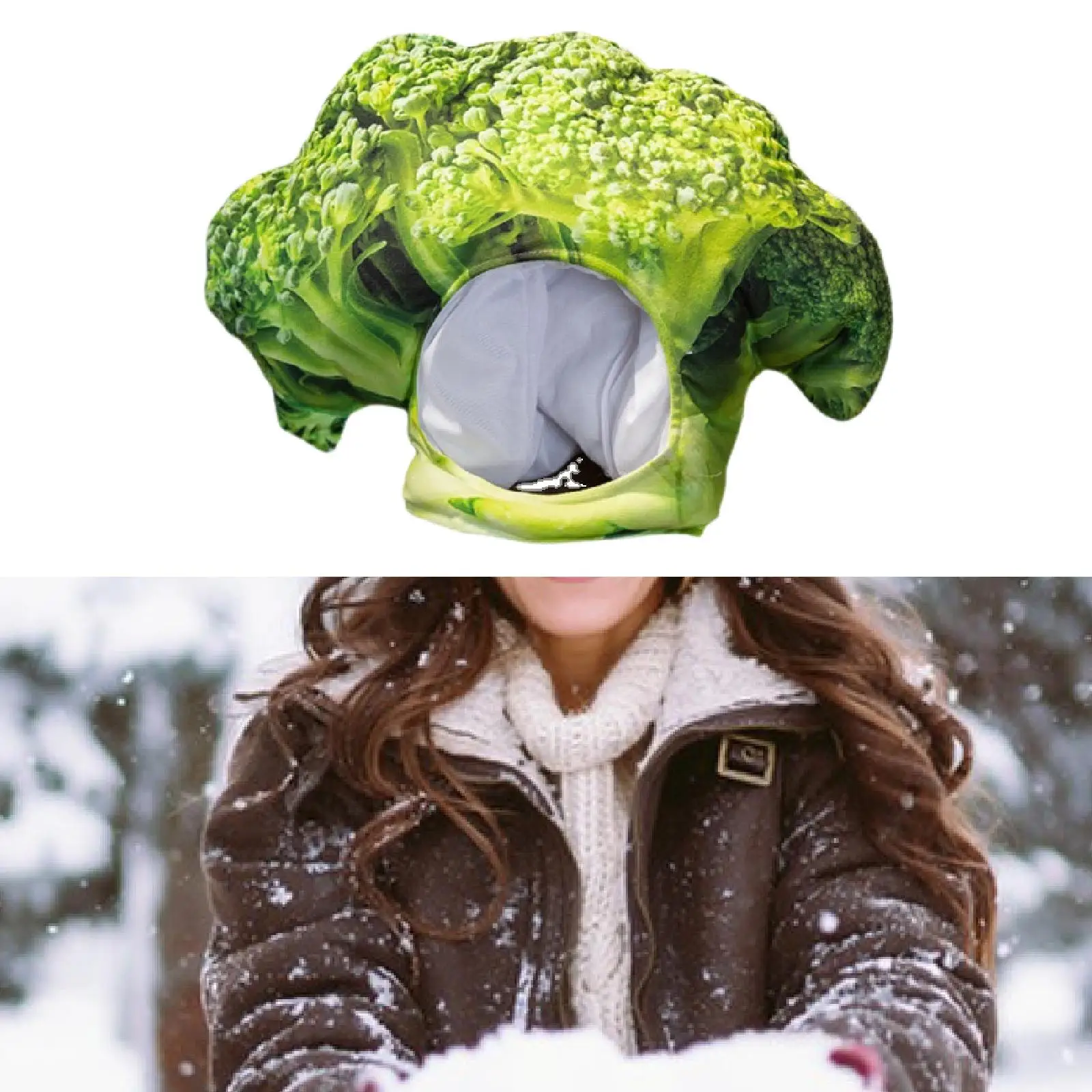 Plush Headgear Hat Broccoli Decor Hat Photo Props Cosplay Costume Best Gifts Novelty Prop Dress Costume Cute Cosplay