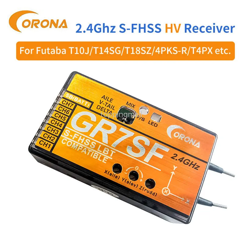 Corona Récepteur R4SF R6SF R8SF S-FHSS/FHSS 4ch 6ch 8ch Compatible FUTABA T6J T8J T14Xenon T18MZ T18SZ RC Hélicoptère Drone UAV