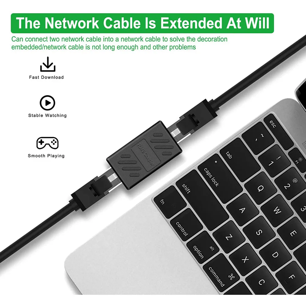 Ethernet Cable Extender, RJ45 Cat 5 Cat 6 Cat6a Coupler, Extender Connector - Ethernet Coupler Female to Female — view 5