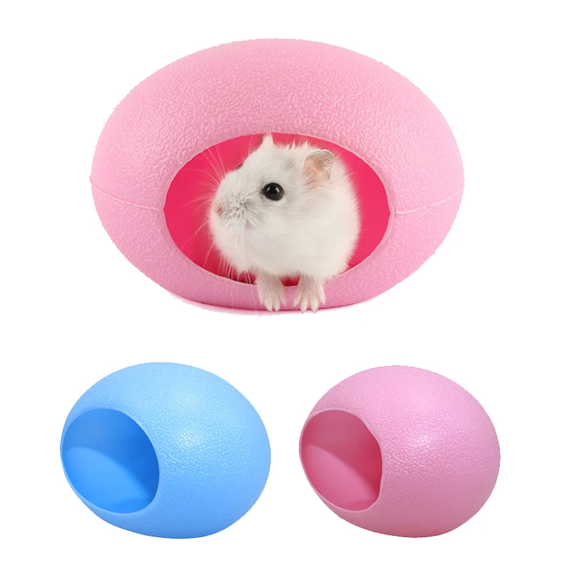 

Cute Colored Egg Small Pets House Hamster Plastic Sleeping Bed Rats Warm And Comfortable Nest Pet Cage Accessories Maison