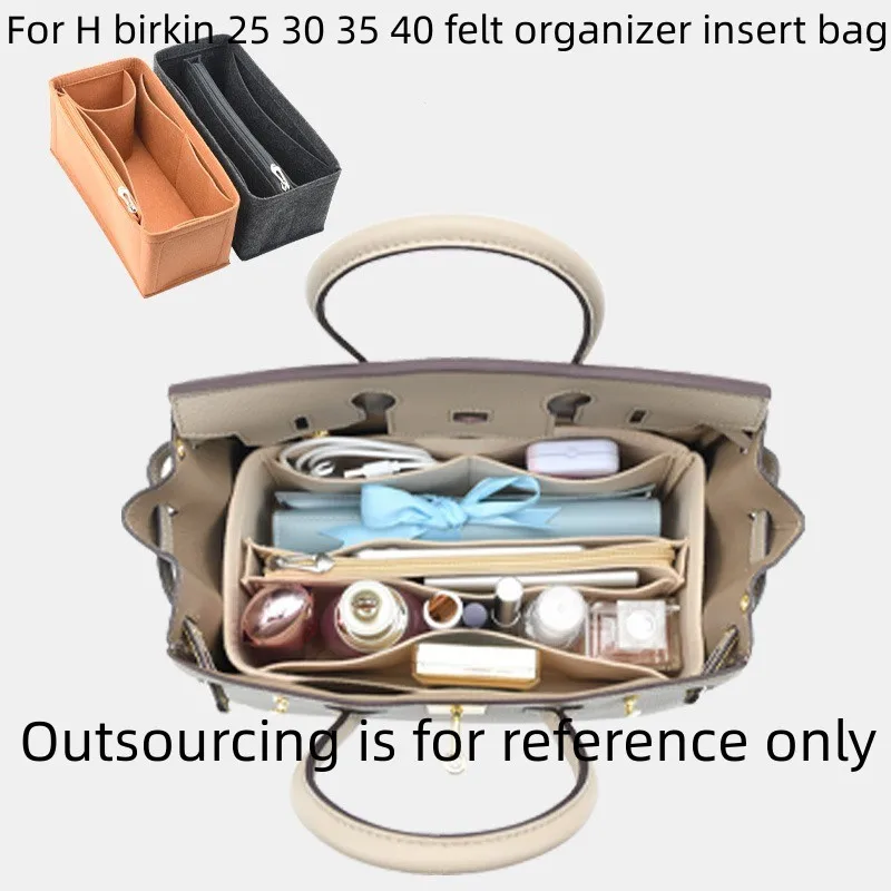 Per H Bir Kin Felt Bag Organizer Insert Luxury Designer Bag Organizer Per Birkins 25 35 Portable Base Shaper Per Borsa Da Donna