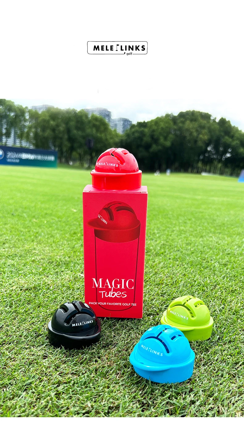 Golf treasure bottle 1 Golf Bottle With Hook Plastic Portable Comes With 3 Petal Type Golf Tee And 1 Marking Pen Golf Supplies