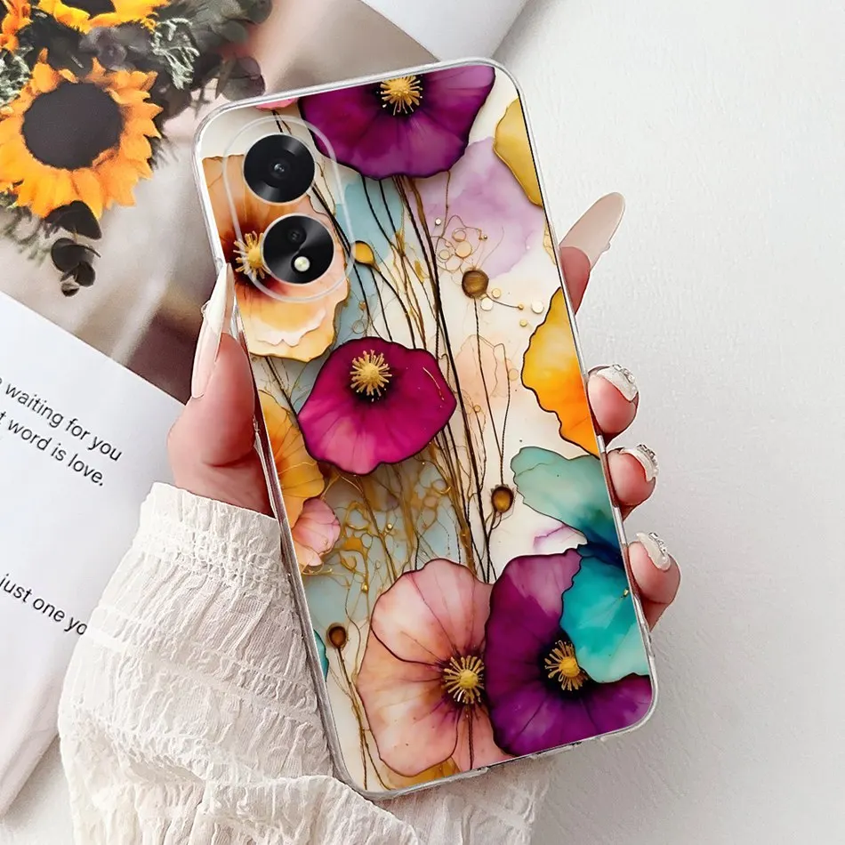 Elegant Floral Butterfly Soft Silicone Phone Case