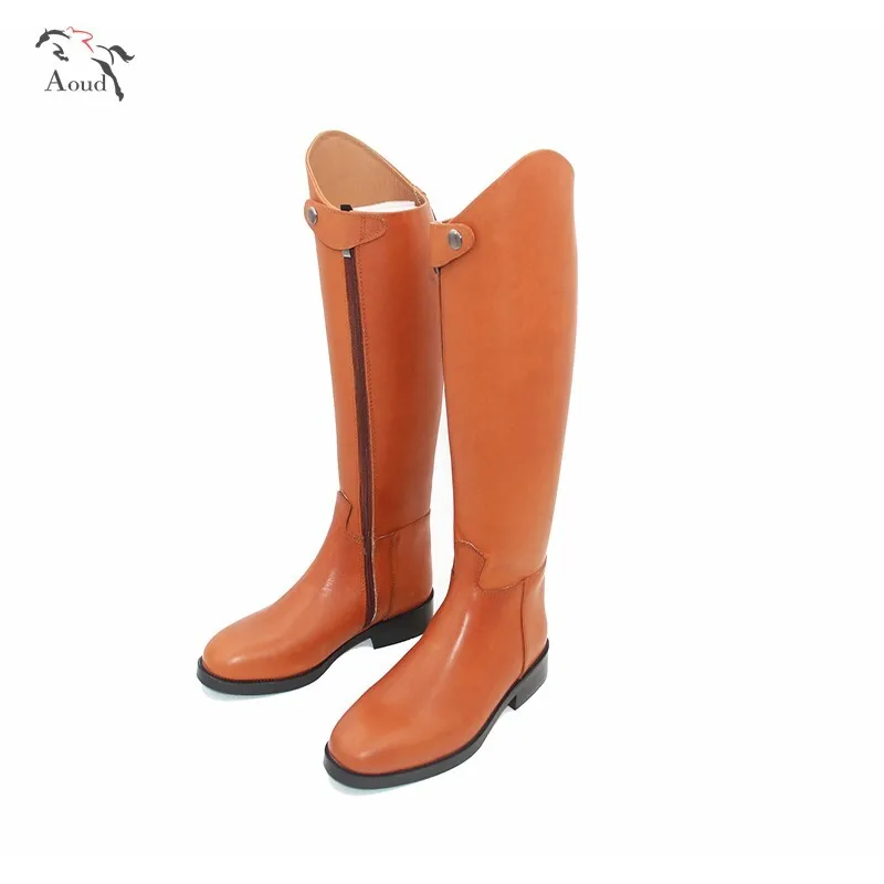 Aoud Saddley Horse Riding Boots Cow Leather Dressage boots Knee Equestrian Boot High Quality Shoes Unisex Customize Halter Chaps