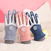 Children Skiing Cycling Gloves Warm Winter Boy Girl Fleece Roundel Thick Anti-Slip Kids Cute Soft Waterproof Motorcyclist Gloves 1
