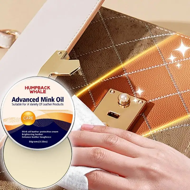 50 جرام/100 جرام زيت المنك كريم صيانة الجلود مقاوم...