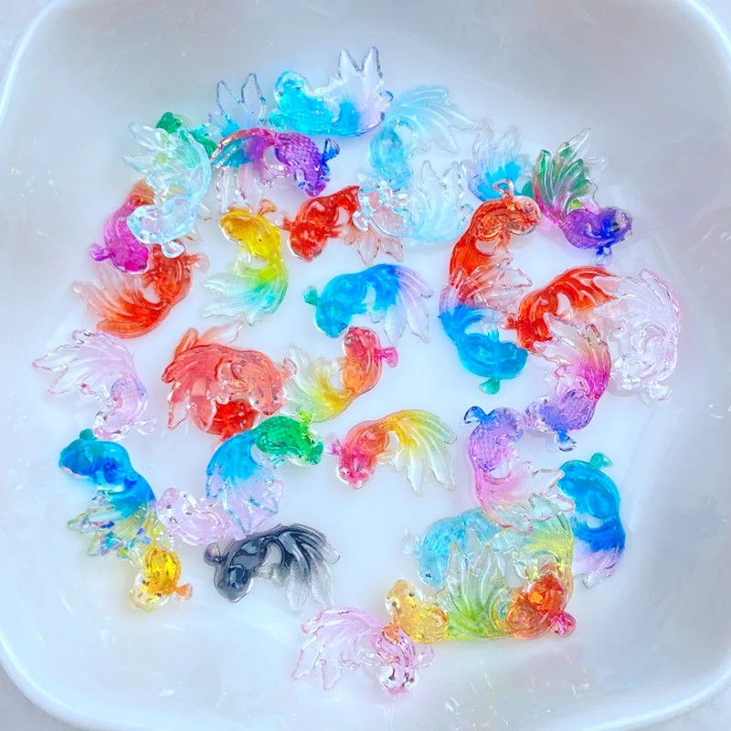 50pcs New Cute Mini Little goldfish, dolphins Nail Rhinestones Gems Glitter Nail Art Jewelry Manicure Nail Decoration Accessorie