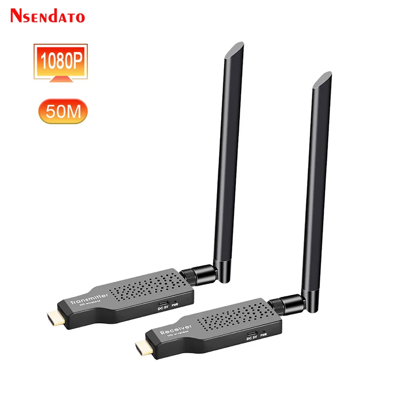 1080P HDMI Wireless Extender HDMI Video Transmitter and Receiver 50m Wireless Display TV Stick dongle For PS4 Camera PC to TV