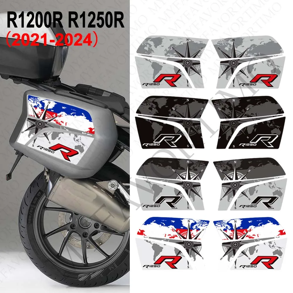 R1200R R1250R Motorcycle Tank Pad Trunk Luggage Cases Panniers Stickers Decals For BMW  R 1200 1250 R R1200 R1250 2021 - 2024