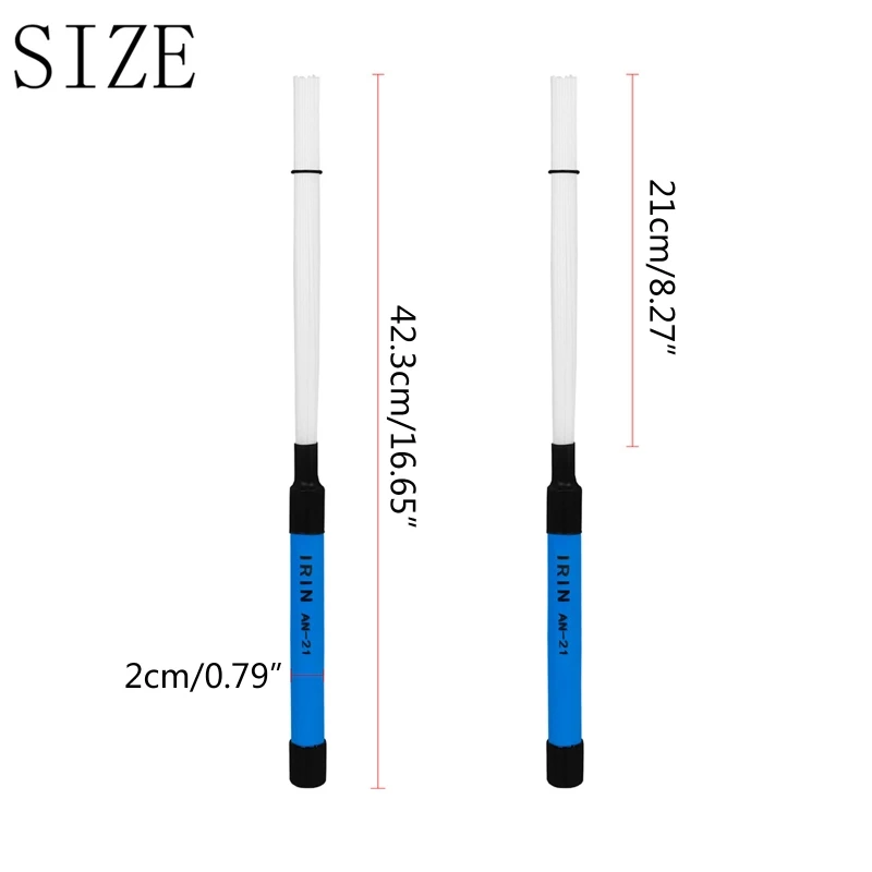 

Snare Brush Jazzes Drum Brushes Professional Nylon Wire Brush Comfortable Handle E56D