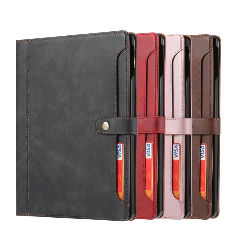 Livro de Couro de Luxo com Tampa do Suporte do Slot para Cartão Ipad Air Ipad Pro 11 12.9 Mini 10.9 Case de - Imagem 2