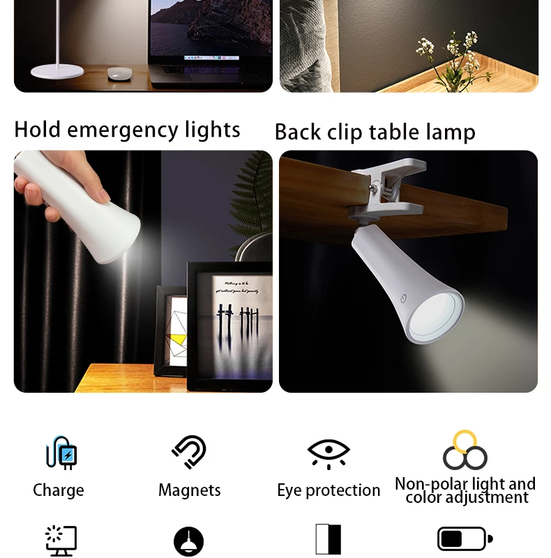 Description Picture 4 of itemPortable Rechargeable Lamp Bedside Table Room Decoration Bedroom LED Night Light Wireless Multi Function Desk Lamp Flashlight