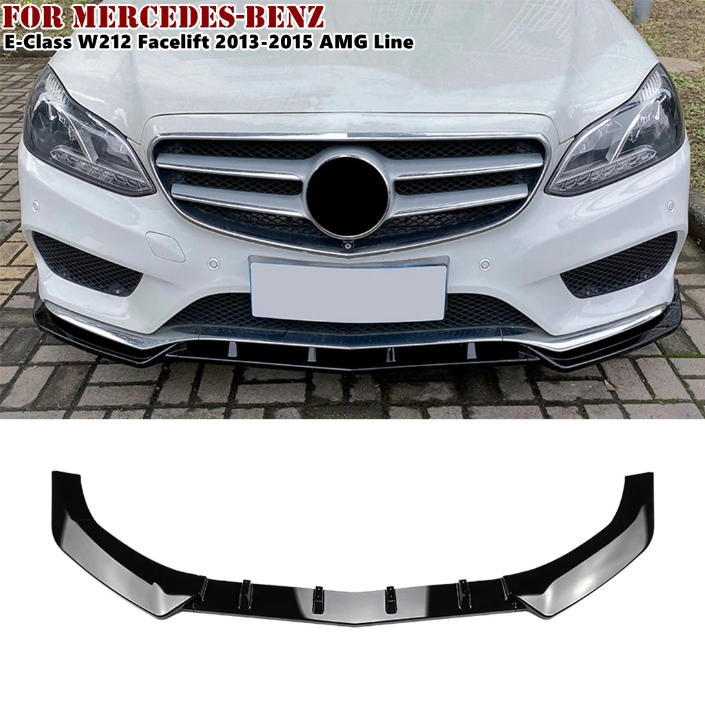 

For Mercedes-Benz E-Class W212 Facelift 2013 2014 2015 AMG Line Car Front Bumper Lip Splitter Diffuser Lip Body Kit Spoiler