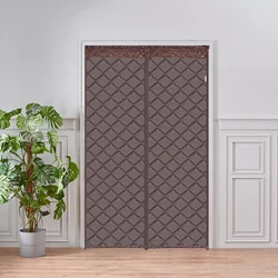 Magnetic Thermal Insulated Door Curtain for Winter Waterproof Door Screen Oxford Cloth Thicken Cotton Door Cover Door Insulation