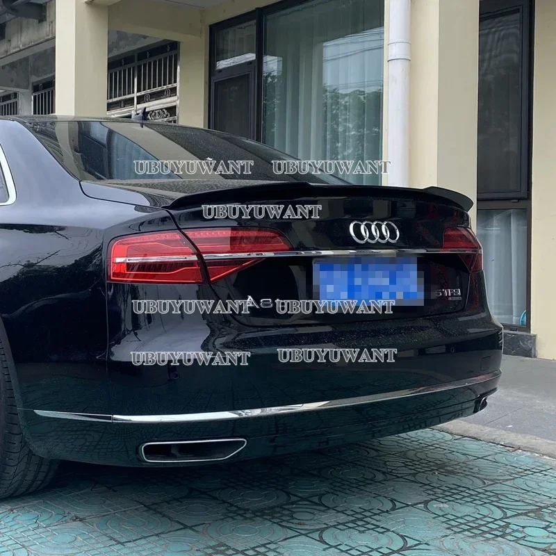 

Для Audi Новинка A8 2015 2016 2017 2018 2019 спойлер из АБС-пластика крылья багажника автомобиля задний спойлер аксессуары для украшения