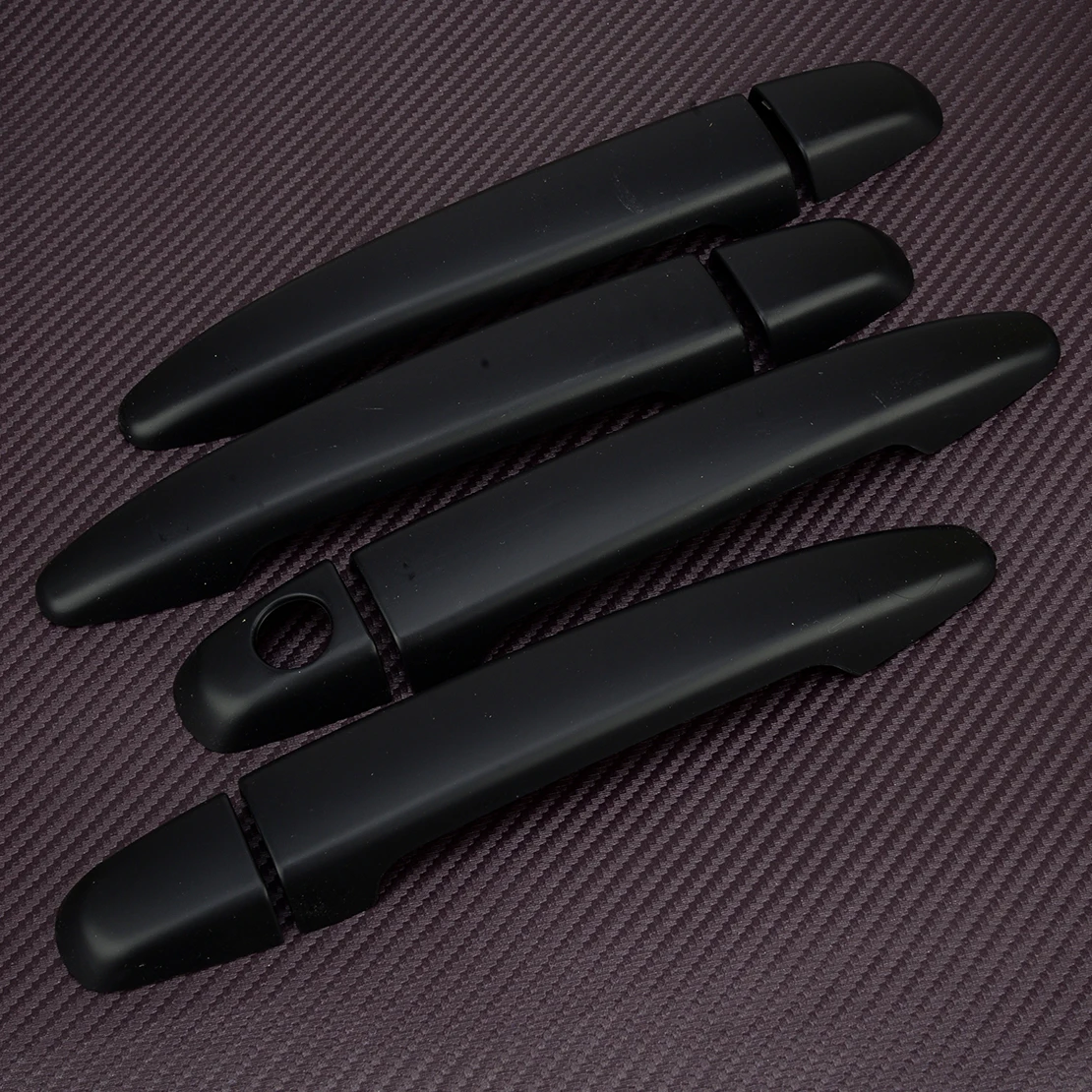 

1 Set Car Exterior Door Handle Cover Trim Fit For Toyota Highlander 2008 2009 2010 2011 2012 2013 Black Plastic New