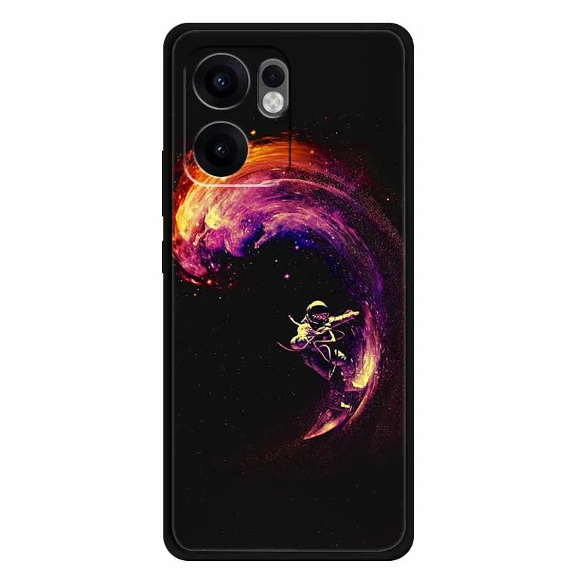 Black TPU Silicone Soft Back Case with Animal Design - Protective Cover