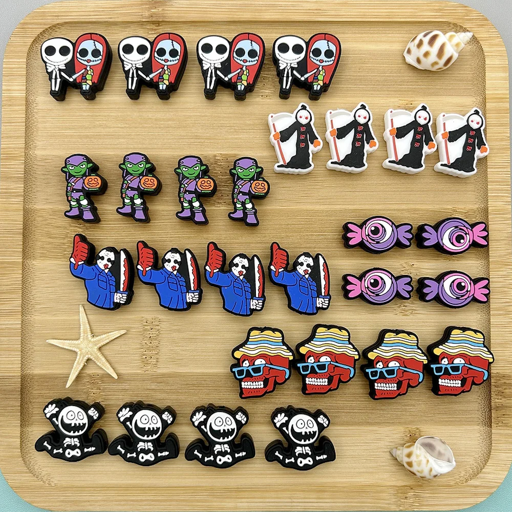 

10pc/lot Food Grade Halloween Silicone Beads Baby DIY Pacifier Chain Necklace Accessories Nursing Chewing BPA Free Kawaii Gifts