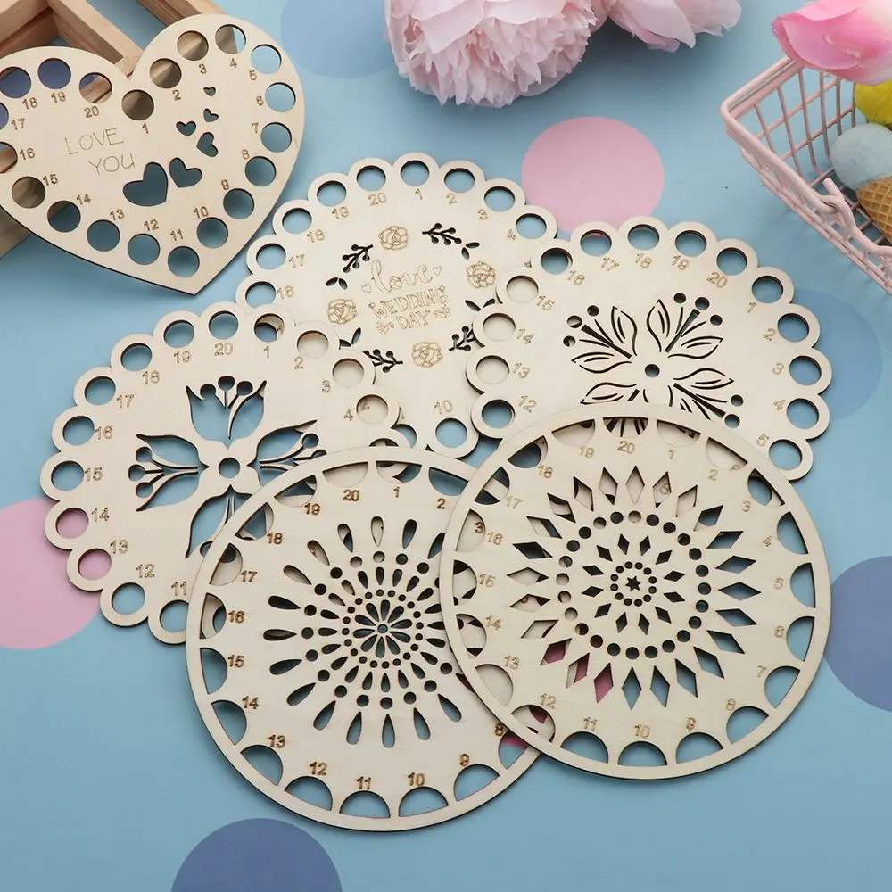 Natural Wooden Embroidery Floss Organizer Cross Stitch Thread Board Holder Thread & Yarn Organizer Embroidery Sewing Accessories