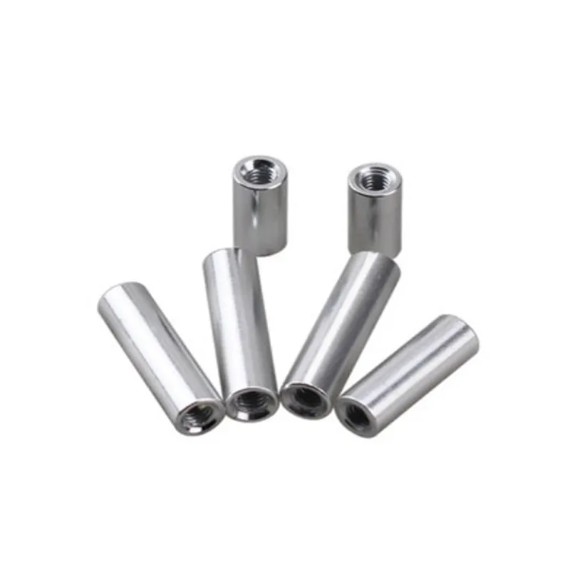 Aluminum Standoff Spacer 2pcs-10pcs/lot M2 M2.5 M3 M4 M5 M6 M8 M10*L Round Stud extend long coupling nut L = 6 TO 100mm