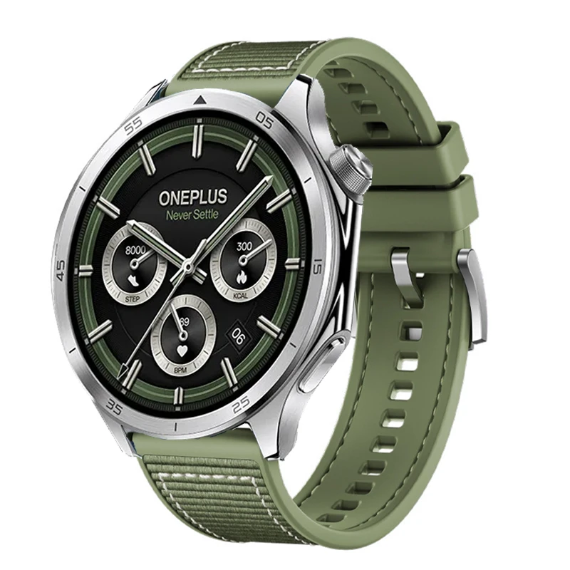 Durable Nylon+Silicone Sport Strap, 22mm Adjustable Bracelet
