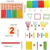 Kids Montessori Wooden Educational Math Calculate Mathematics Games Counting Number Sticks Material Early Learning Children Toys 4