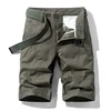 2024 New Cargo Shorts Men's Elastic Waist Mountaineering Sports Fashion Brand Loose Straight Casual All-Match Cropped Pants 4