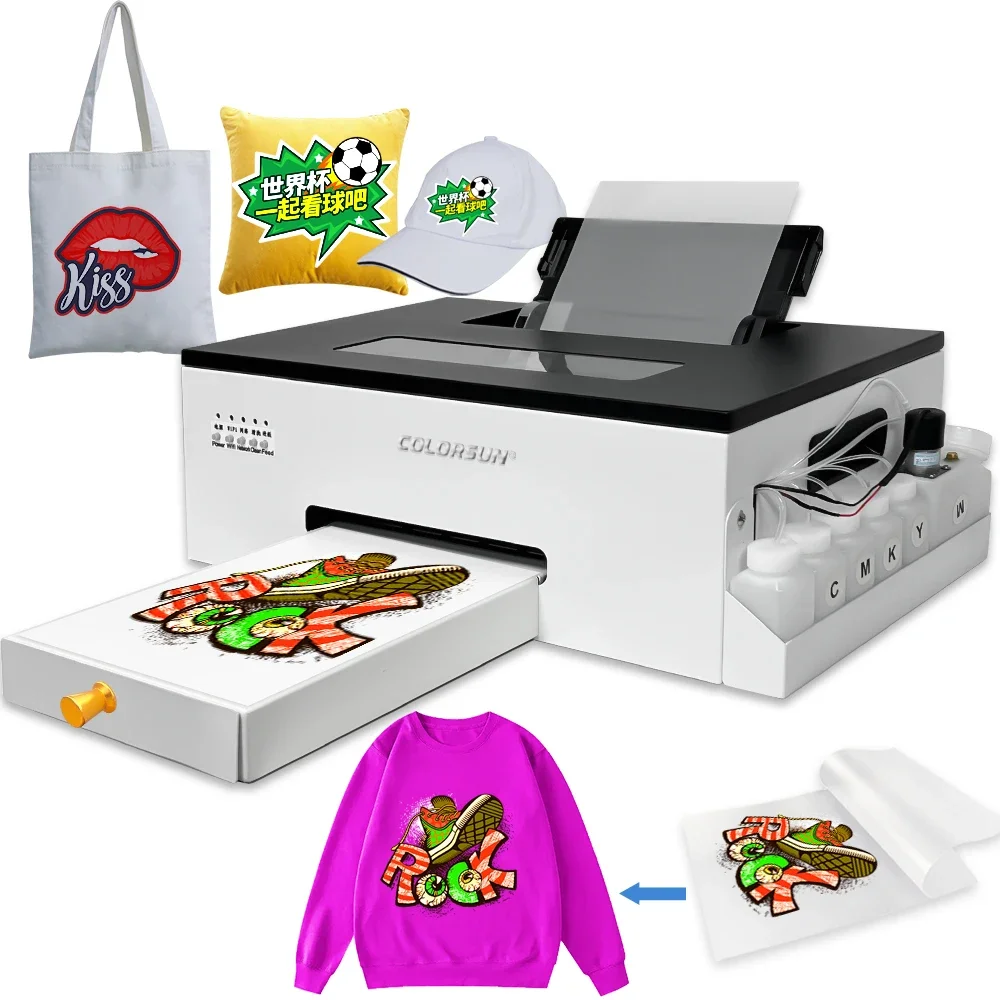 

New DIY Digital A4 L805B Inkjet T-shirt Printing Machine Pet film transfer DTF Printer