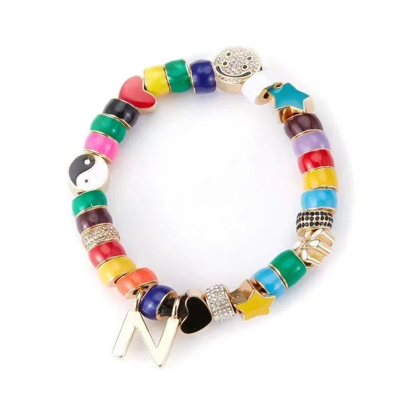 Cpfm Multi Element Star Love Nigo Kanye Travis Scott BRACELET HANDMADE Enamel Inlaid Zircon Hip Hop Necklace