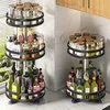 360°Rotation Spice Rack Organizer Jar Cans Non-Skid Storage Tray for Seasonings Kitchen storage rack Kitchen Accessories 1