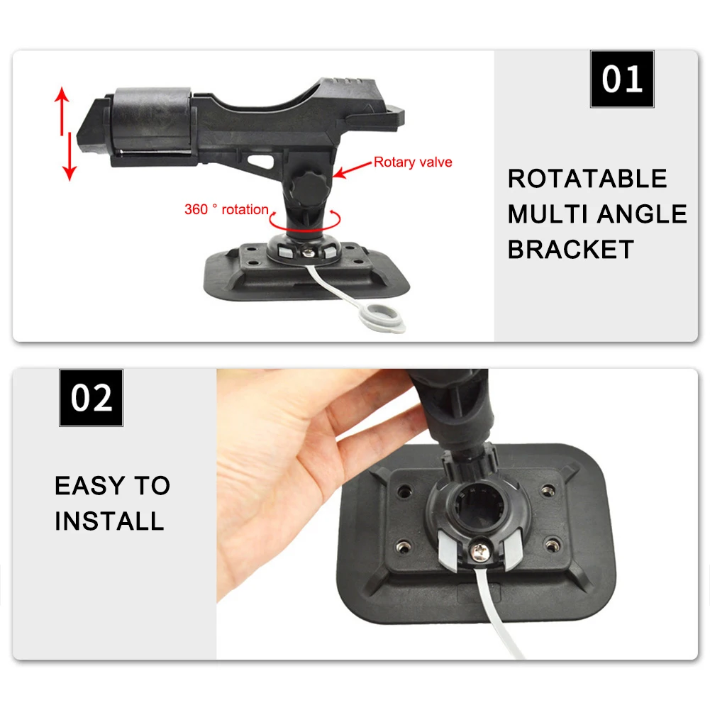 Inflatable Boat Accessory Fishing Rod Holder Fix Pole Mount Angle