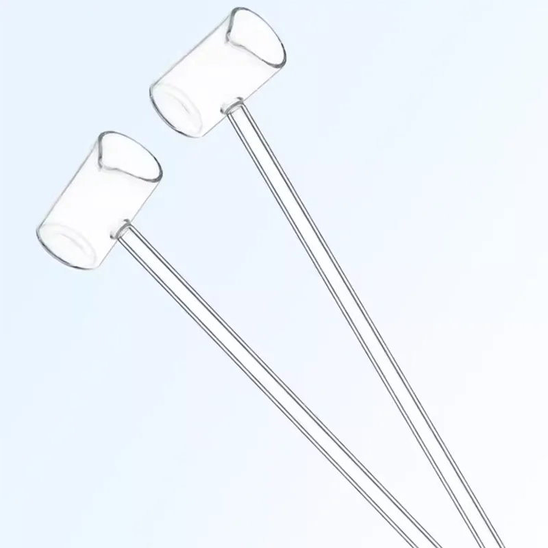 긴 손잡이 유리 약품 스푼, 실험실 산 컵 샘플링 컵, 액체 첨가 깔때기, 5, 10, 15, 20, 25ml, 10 개