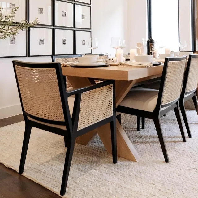Rattan Mid-Century Dining Chairs 4