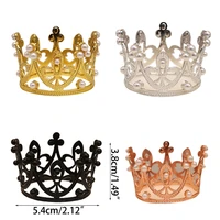 Newborn Photography Props Accessories Silvery Gold Pearl Crown Studio Baby Girl Photo Accessory  Infant Decoration 6