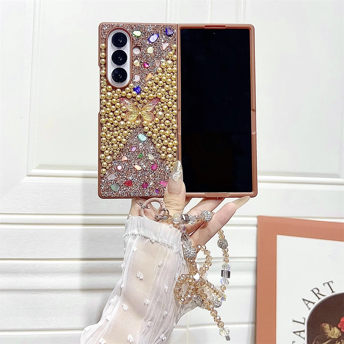 Diamond Butterfly Phone Case For Samsung Galaxy Z Fold_voghion.com