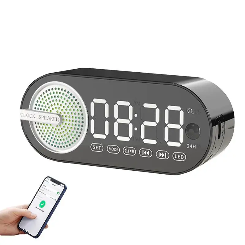 

Bluetooths Speaker Alarm Clock Wake Up Alarm Clock With Bluetooths Speaker Wake Up Alarm Clock Wireless Vintage Small Speaker