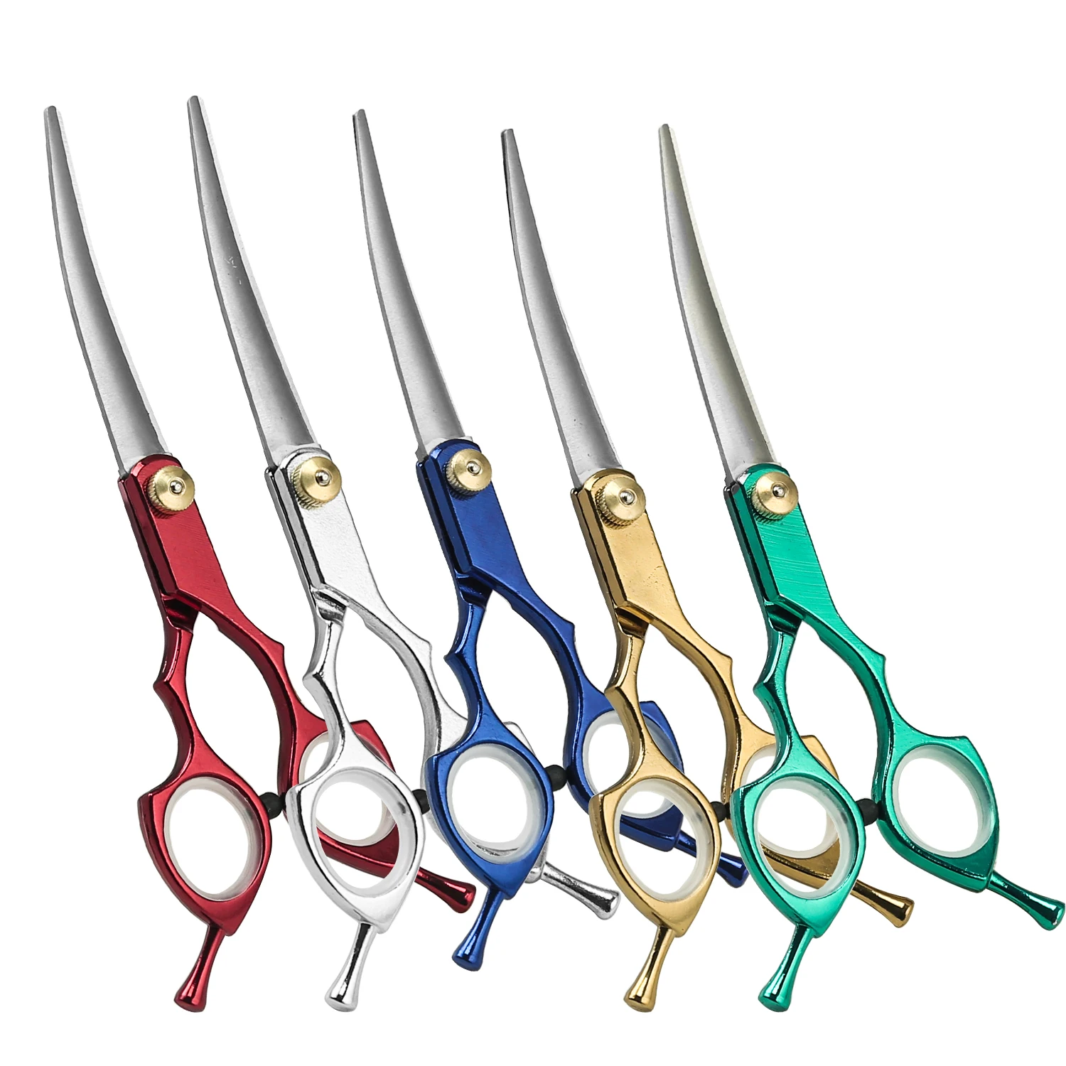 Up Curved Pet Grooming Scissors Dog Hair Stainless Steel Dog Scissors Pets Shears Animal Cutting Feet Ear Eye Hair Trimming