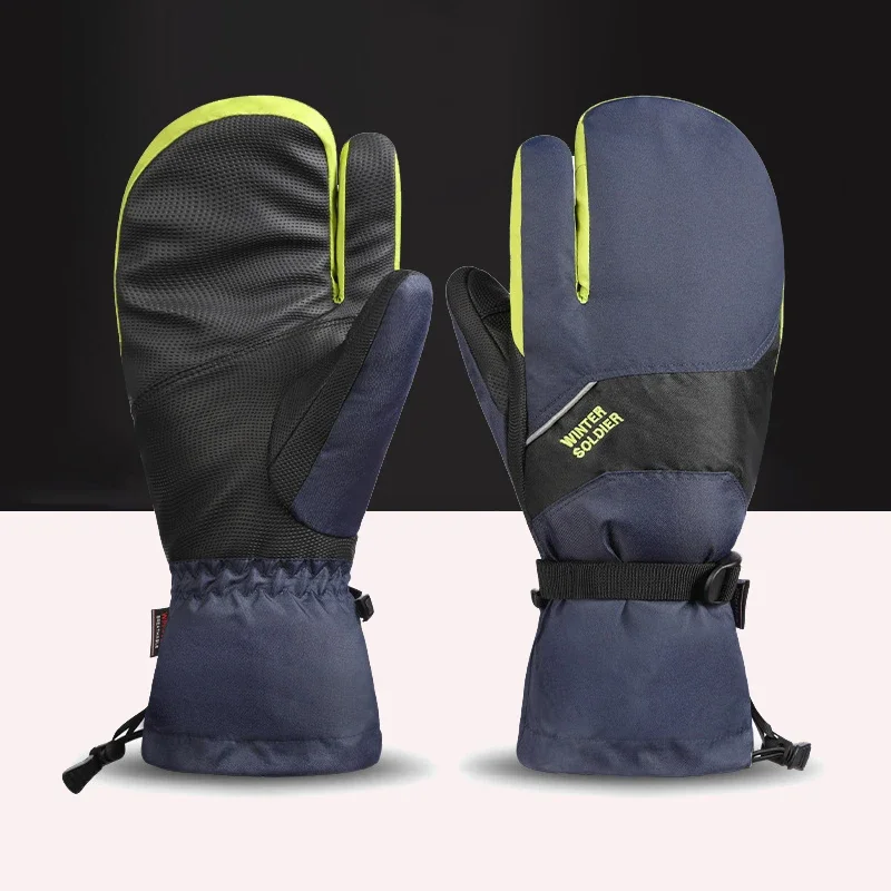 

Женские ветрозащитные длинные перчатки для сноуборда на запястье с пальцами для экрана для мужчин и женщин, теплые зимние перчатки для катания на лыжах 3/5, водонепроницаемые варежки для велоспорта