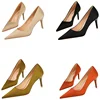 Women 7.5cm 10.5cm High Heels Daily Retro Party Pumps Lady Concise Holiday Dress Low Heels Elegant Formal Satin Drag Queen Shoes 1