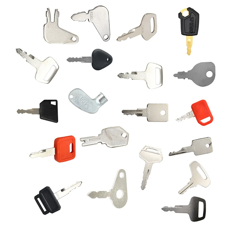 21 Pcs Ignition Key Set AT195302 109310X 48 340 01-S Compatible with John Deere Dozers 1020 1520 Compatible with Hitachi