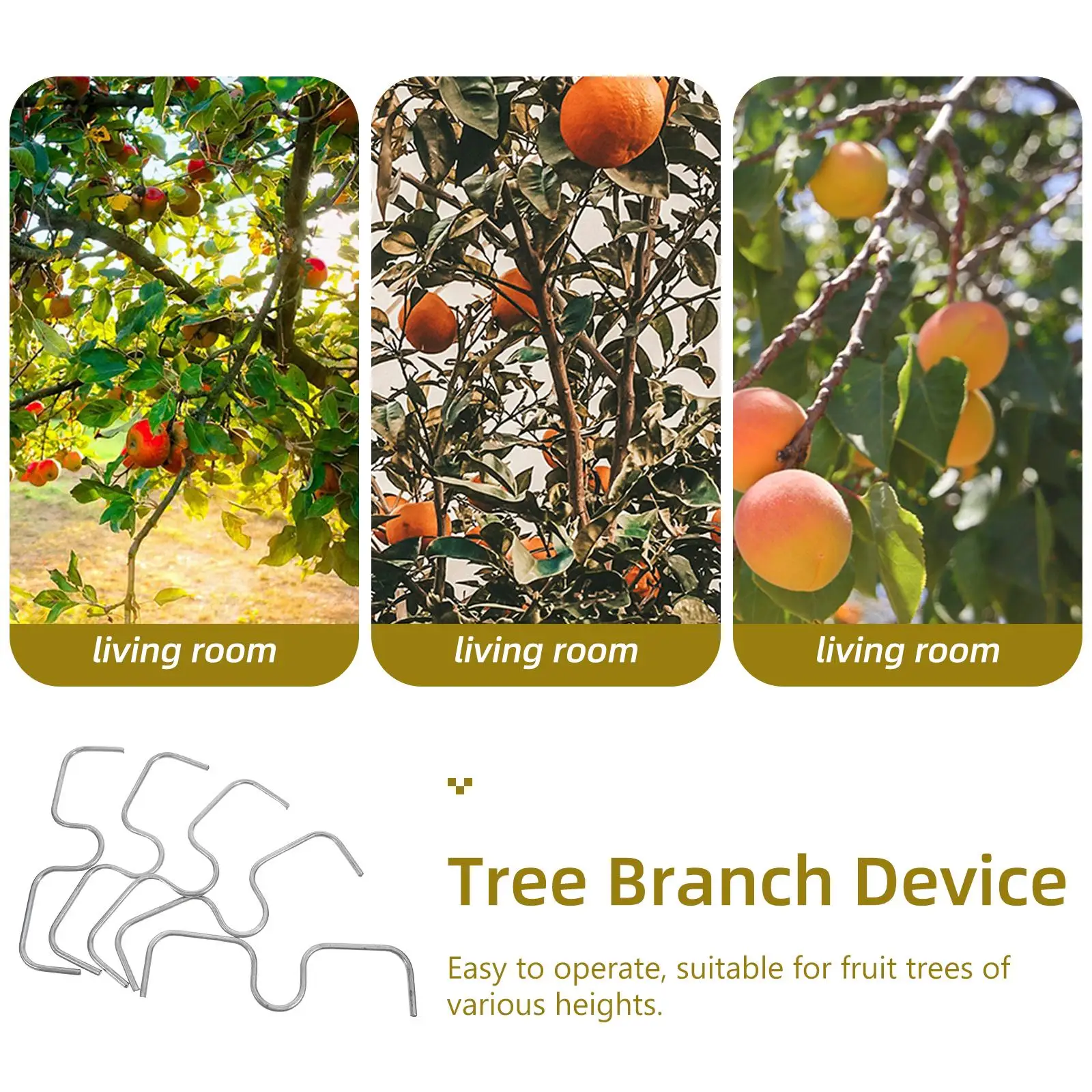 10Pcs Branch Bender Fruit Tree Shaper Plant Support Galvanized Wire Adjustable Spreader Garden Supplies Stabilizer Hook
