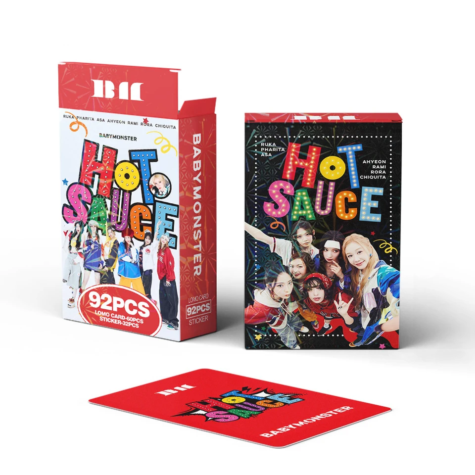 Kpop BABYMONSTER HOT SAUCE MERCH DROP Boxed Card 92pcs/Set High