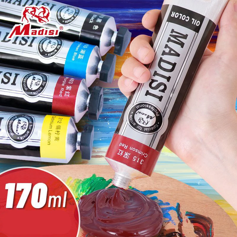 

Matisse Oil Paint 170ML large capacity Macaron Painter Fine Art Painting Premium Grey Oil Color Set Art Supplies