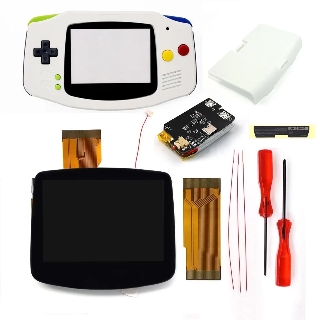 ゲームボーイアドバンス IPS V5 ラミネート液晶 キット GBA プレラミネートIPS液晶v5 (バックライト付き) の交換方法