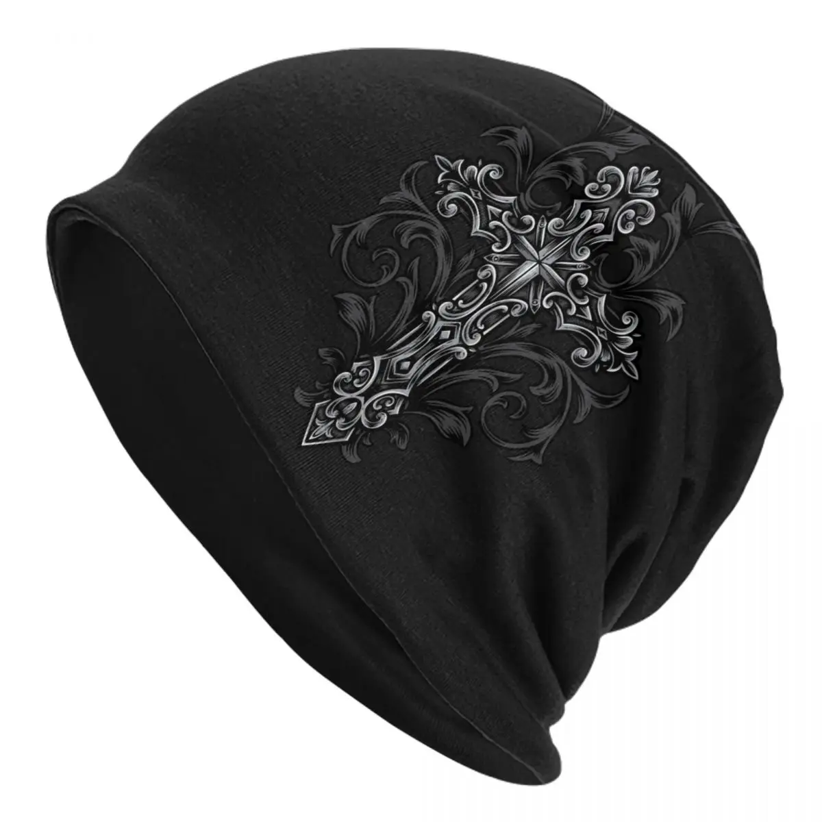 人気 ☆SK8ER ROCK☆ GOTHIC CROSS BEANIE Gothic Cross Beanie Hats for Women Men Korean Grunge Punk