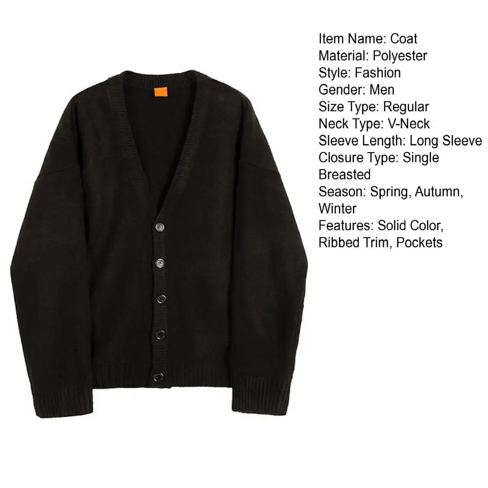 Description Picture 2 of itemCold Resistant Comfy Winter Buttons Solid Sweater Cardigan Knitwear for Dating