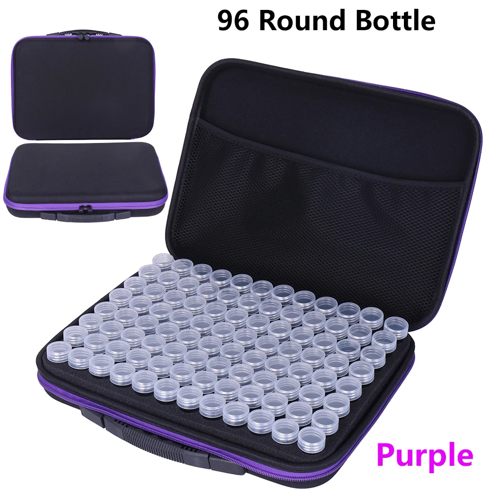 5D DIY Diamond Painting Storage Container Zipper Bag With 96 Bottles Beads Storage Box Organizer Diamond Embroidery Accessories diamond painting accessories