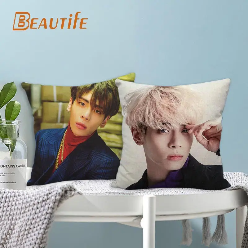 Custom Jonghyun Shinee Kpop Pillowcase Wedding Decorative Cotton Linen